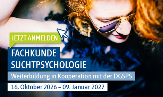 Fortbildung - Fachkunde Suchtpsychologie
